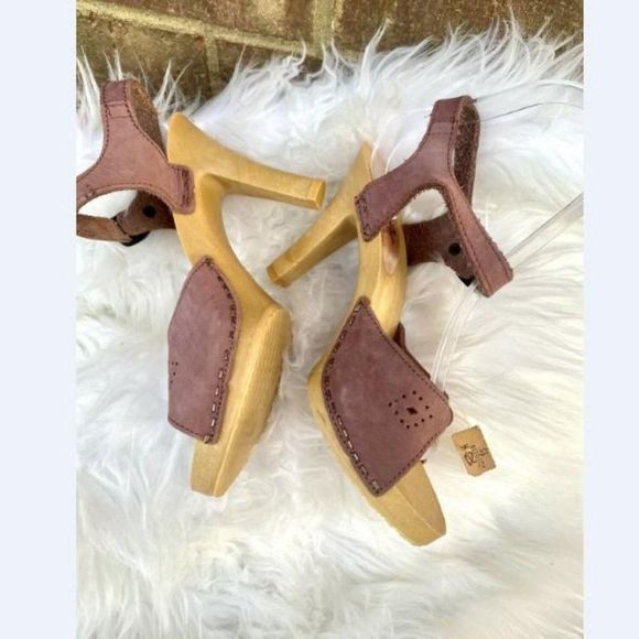 Vintage NOS 1980s Original Sandals High Heels Sexy Mauve Sz 5 - Picture 3 of 10